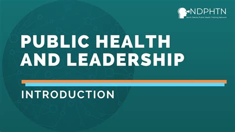 L Public Health And Leadership Introduction TRAINING YouTube
