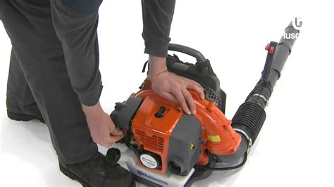 The husqvarna 125b leaf blower is compact and powerful. How to Start a Husqvarna Backpack Blower - YouTube