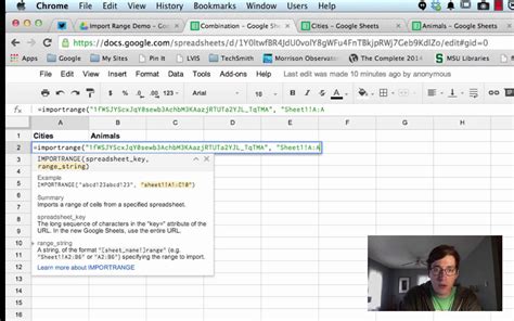 The average number appears in the selected cell. Import Range in Google Sheets - YouTube