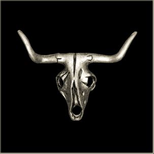 Mp Steer Skull Biker Pin Brass Pole Motorcycle Accessories