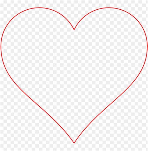 Red Heart Outline Clipart Heart Png Transparent With Clear Background