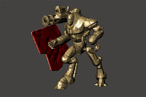 Stl File Gladiator Tank Quake 4 Strogg Champions Robot Cyborg Demon