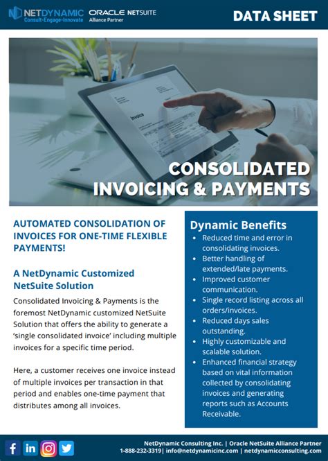 Consolidated Invoicing And Payments Netdynamic Consulting