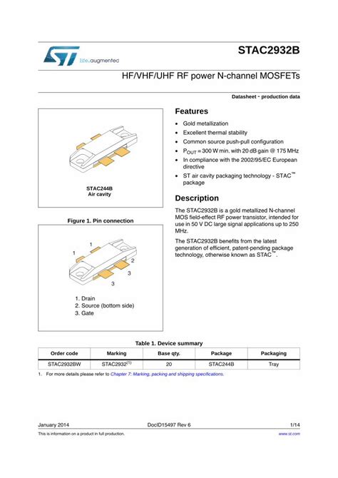 PDF HF VHF UHF RF Power N Channel MOSFETs ST DOKUMEN TIPS
