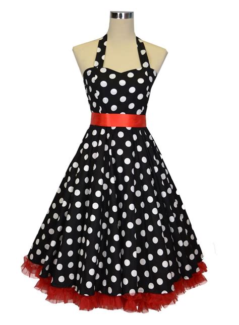 Authenticité Garantie Satisfaction Garantie 50 S 60 S Vintage Style Rockabilly Polka Dot Parti