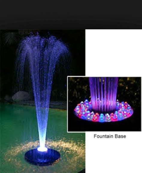 Lighted Spray Fountain Pool Fountain Fountains