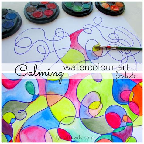 Children Fully Immerse Themselves In The Calming Watercolour Art