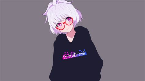 Pink Hair Glasses Anime Girl