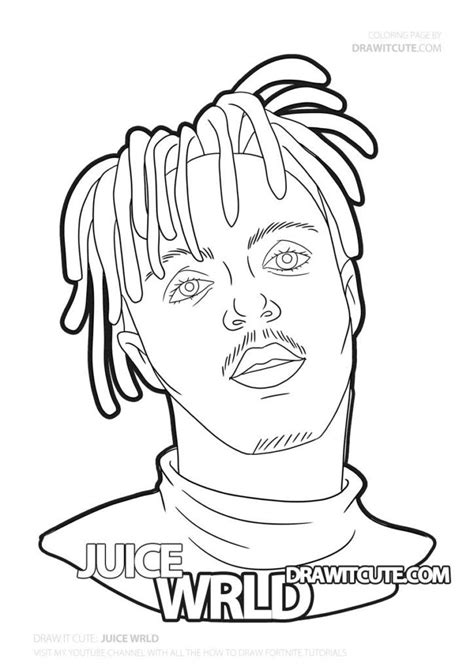 Featured alongside her sister, brother and parents, she is a star of the youtube channel tic tac toy.more than 4 million subscribers would tune in to watch their hauls, skits, games, challenges and adventures. How to draw Juice WRLD coloring page by Draw it cute # ...