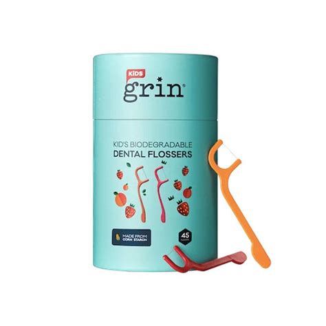 Grin Natural Kids Biodegradable Dental Floss Picks | Dental floss picks, Floss picks 
