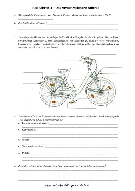 Wir bieten dir eine selektion an lesetexte 4 klasse zum ausdrucken getestet und in dem zuge die. Das verkehrssichere Fahrrad Grundschule