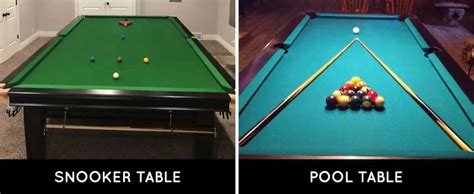 Difference Between Pool Table And Snooker Table