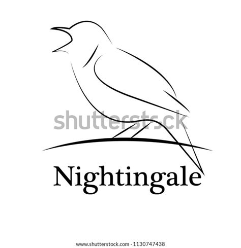 Nightingale Bird Icon Vector Illustrator Stock Vector Royalty Free