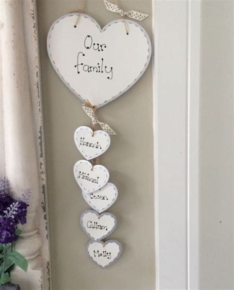 Gifts online ireland, handmade gifts, personalised gifts & gift wrapping Personalised OUR FAMILY heart Gift Sign First home Sweet ...