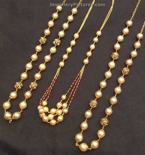 South Sea Pearls Chain Designs Latest Collection Jewellery Designs