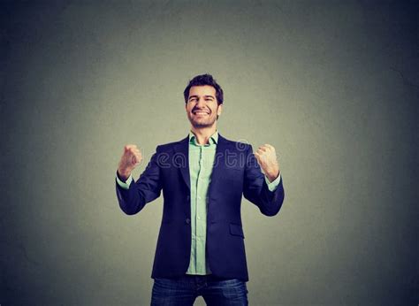 Successful Business Man Winning Celebrating Success Stock Image Image