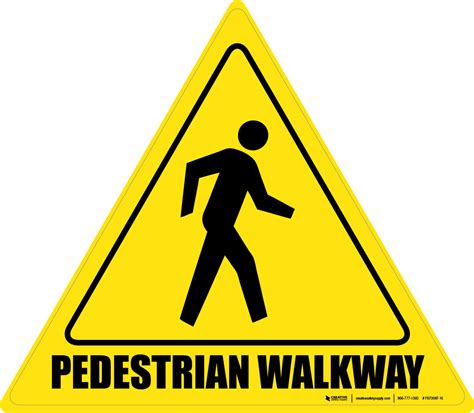 Pedestrian Walkway Floor Sign
