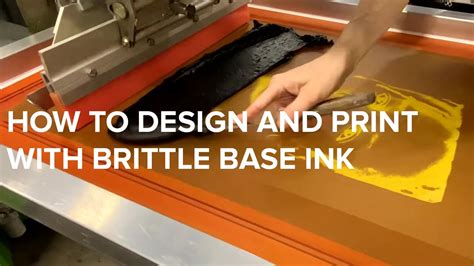 How To Design And Print With Brittle Base Ink Screen Printing