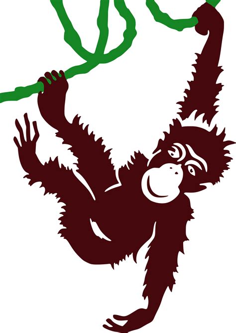 Clipart Hanging Monkey