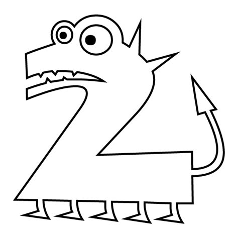 Number 2 Coloring Page