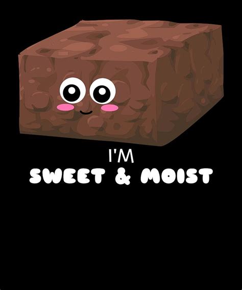 Im Sweet And Moist Funny Brownie Pun Digital Art By Dogboo Pixels