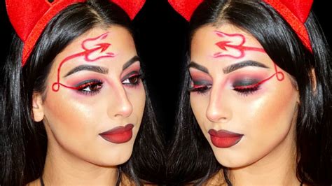 sexy devil halloween makeup tutorial youtube
