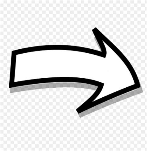 Arrow Right Png White Png Image With Transparent Background Png Free Png Images Curved Arrow