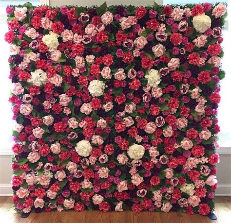 Pink Flower Wall Backdrop 7x7 Pink Wedding Theme Purple Wedding