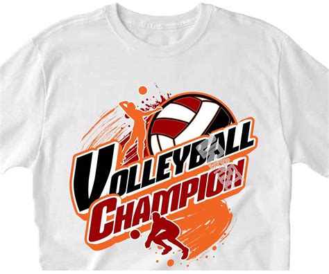 Volleyball Champion Vector Logo Design For T Shirt Urartstudio