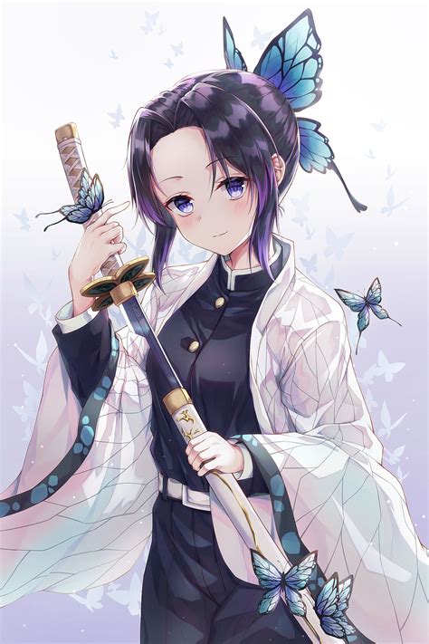 Pretty Anime Girl Kochou Shinobu Blade Of Demon