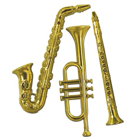 Beistle Plastic Musical Instruments Gold 6pack 55879 Gd Walmart