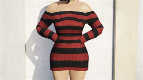 Off The Shoulder Fitted Dress For Mp Female Gta5