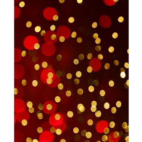 Gold & Red Bokeh Printed Backdrop | Backdrop Express