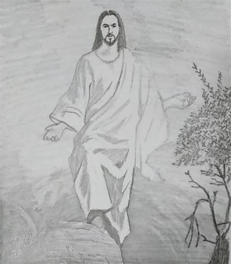 Dibujo A Lápiz De Jesucristo Fondo De Pantalla Del Teléfono Pxfuel