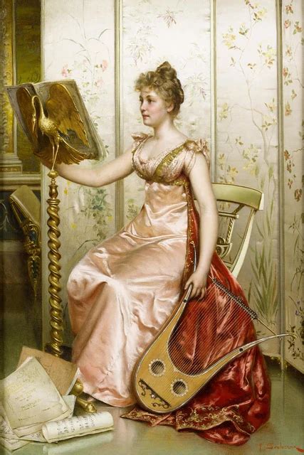 Classical Figurative Painting Canvas Poster Beauty Picture Female
