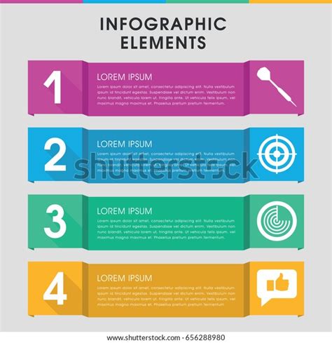 Modern Aim Infographic Template Infographic Design Stock Vector