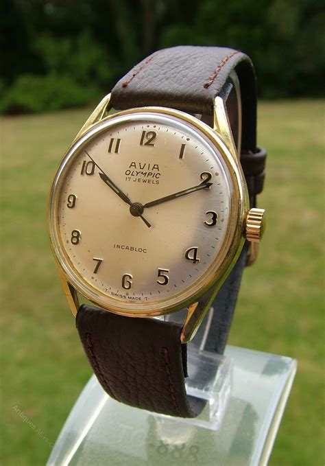 Antiques Atlas Gents 1960s Avia Olympic Hand Winding Wrist Watch