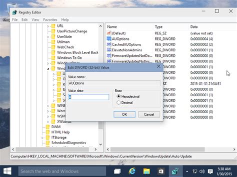 Windows 10 Update Registry Hack
