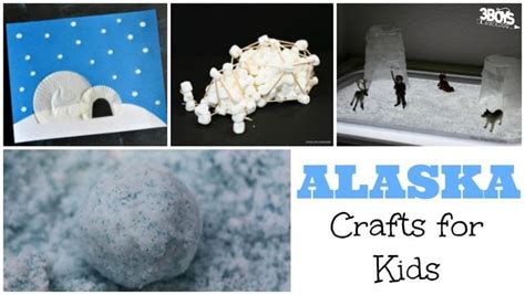 Alaska Crafts For Kids Are Featured In This Collage With Images Of Snow