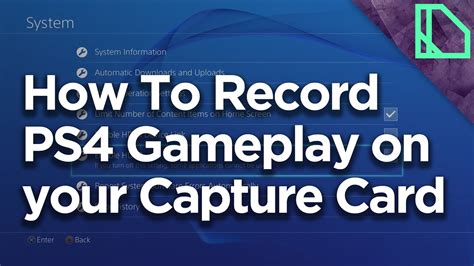 Pretty much spot on what i'm trying to do. How to Record Playstation 4 (PS4) with Capture Card - YouTube