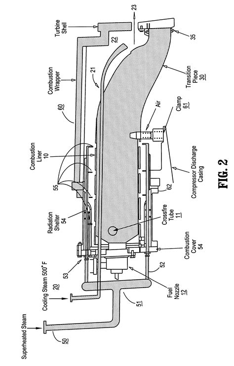 Patent US6370862 Steam Injection Nozzle Design Of Gas Turbine