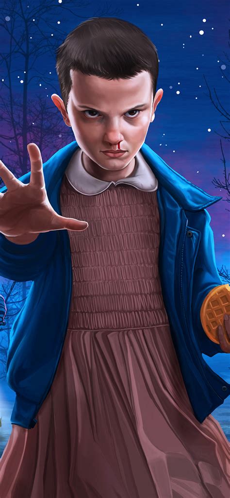 1242x2688 Stranger Things Eleven Art Iphone Xs Max Hd 4k Wallpapers