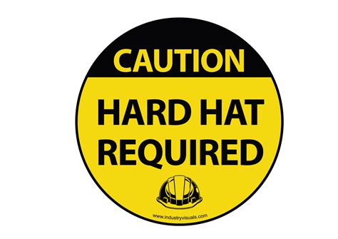 Caution Hard Hat Required Industry Visuals