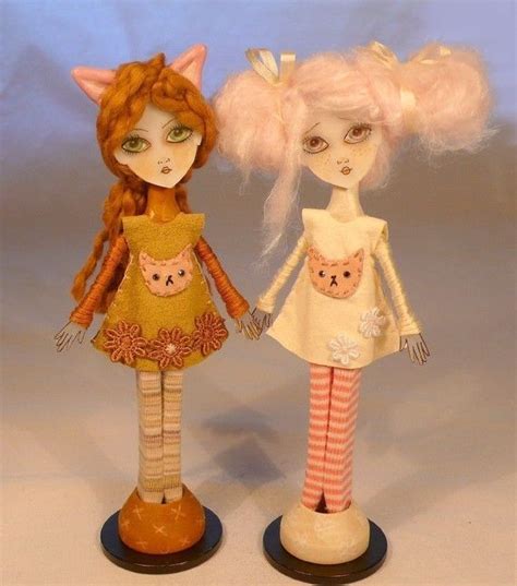 Love Cotton Candy Hair Clothes Pins Clothespin Dolls