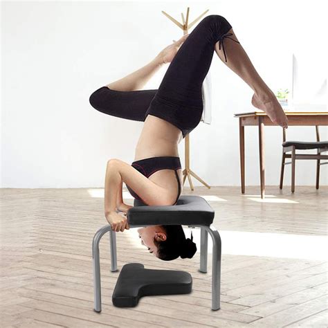 Yoga Inversion Bench Headstand Prop Upside Down Chair For Feet Up And Balance Training Core