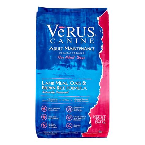Verus Adult Maintenance Lamb Meal Oats And Brown Rice Recipe Dry Dog