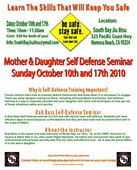 Mother And Daughter Self Defense Seminar Hermosa Beach Ca Patch
