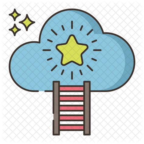 Ladder Of Success Icon Download In Colored Outline Style