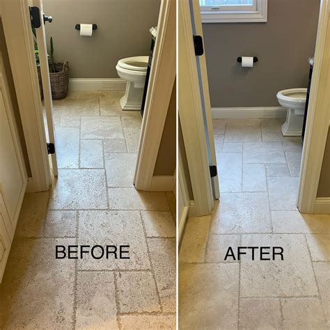 Tumbled Travertine Floor Deep Cleaning And Refinishing Nova Stone Care