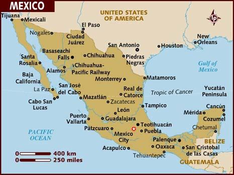 According to some estimates, the. Map of Mexico